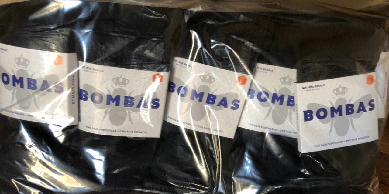 3,750 pairs of socks donated by Bombas
