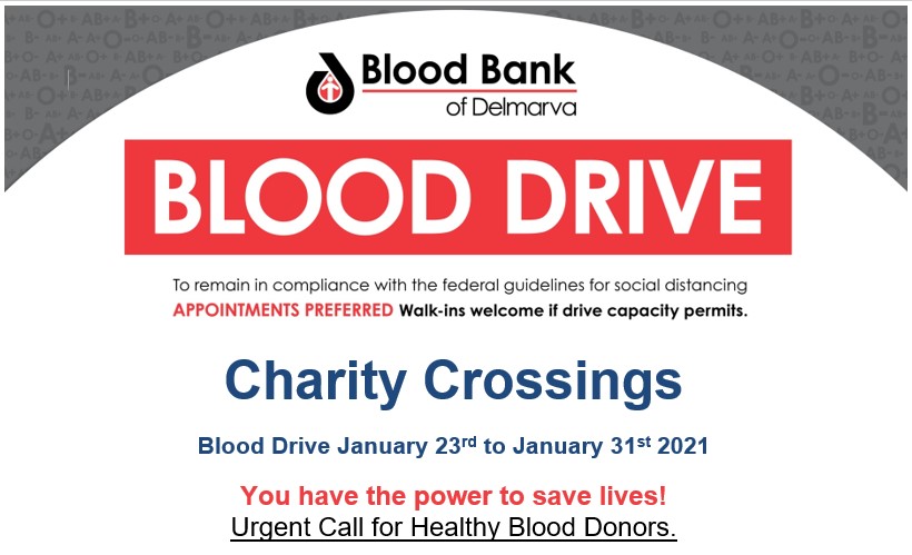 Blood Donation Drive at Blood Bank of Delaware